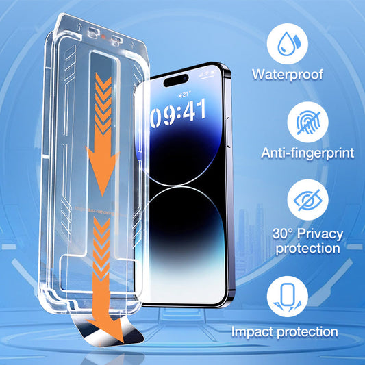 iPhone härdat anti-pekande skärmskydd - inga bubblor inget damm (tillgängligt i HD)