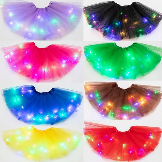 ✨🧚Barnens favoritkjol!✨✨Magisk och lysande LED tutu-kjol