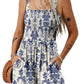 ⏰Hot Sale 49% rabatt💃Kvinnors sommar Fyrkantig halsringning Ärmlös Lös avslappnad kort Romper med smock