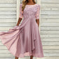 💖NYTT ARRIVAL BEGRÄNSAD TID ERBJUDANDE💖Elegant broderi Cocktail Flowy Klänning