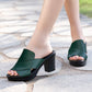 SLIP-ON SANDALER MED HÖG KLACK FÖR KVINNOR