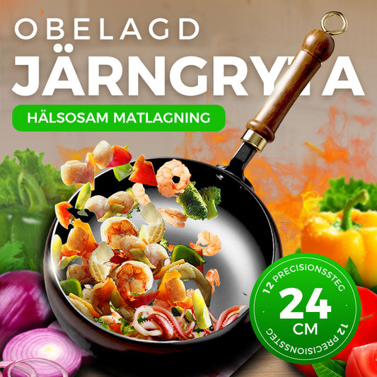 🔥Obelagd Tjock Järngryta