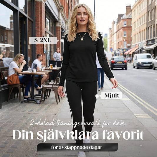 2-delat långärmat träningsoverallset för damer