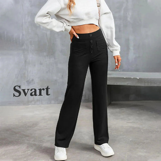 💖SISTA DAGEN REA 50 % RABATT🥰Casual stretchbyxor med hög midja för damer