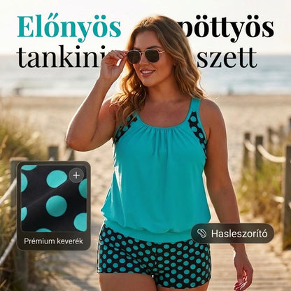 🏖️[S–3XL]👙 Tvådelad baddräkt med prickar för damer
