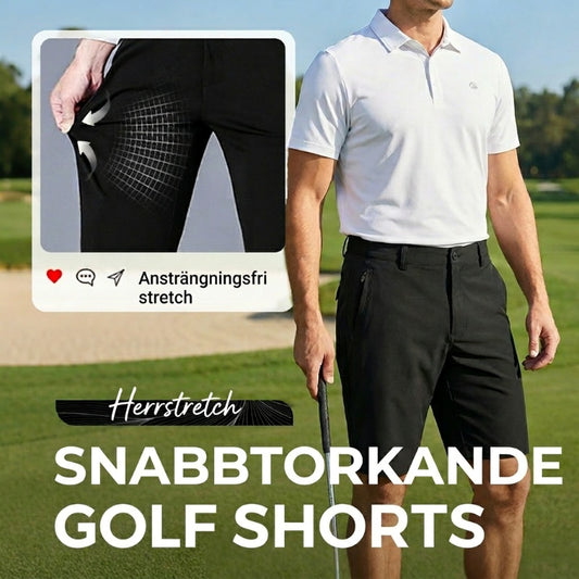 🏌️ 50 % RABATT! 👍Herrstretch snabbtorkande golfshorts⛳