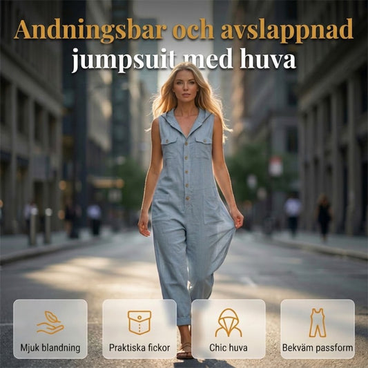 👖En avslappnad, ärmlös hoodie för damer