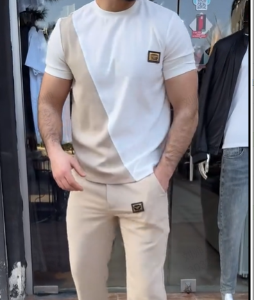 🔥Casual Crew Neck Top och byxor för män