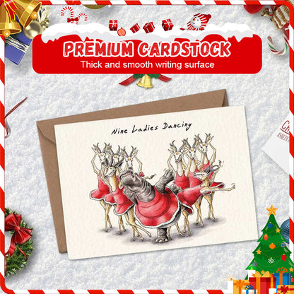 Set med tolv dagars julkort