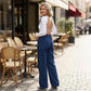 💖Högmidjade jeans med vida ben för damer