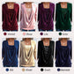 🎁 SISTA DAGSREA-53% RABATT 🎁 Sequin Loose Smocked Fake tvådelad topp
