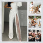 ✨50% OFF👠Glittrande utsvängd jumpsuit med axelband i mesh🖤