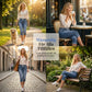 Jeans med dragsko och hög midja för kvinnor