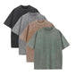 ⚡Storsäljare – 49 % rabatt🔥4-pack oversized-T-shirts för män: vintage-inspirerade, tjocka gym-T-shirts i bomull med acid wash-effekt och baggy-passform