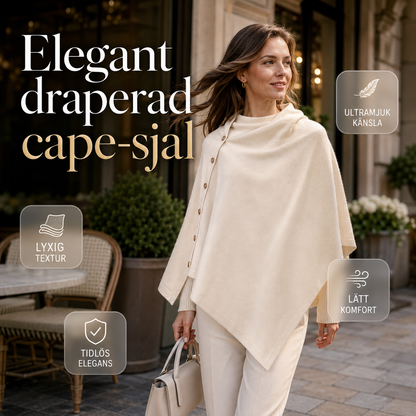 Nya ankomster📦🍂Stilfull poncho med sidoknappar för kvinnor