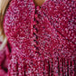 50 % rabatt – 💃Maxiklänning för damer i rayon med blommönster, smockad midja och foder