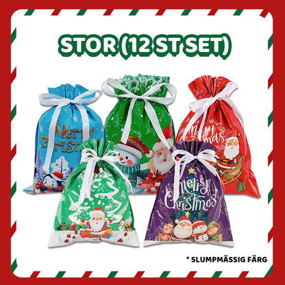 🔥Julspecialerbjudande 50 % RABATT🎅 Världens finaste julklappspåsar med dragsko🎁