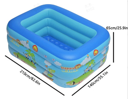 🏊 50% RABATT NU! 🌊 Uppblåsbar Pool med GRATIS Pump – Enkel Att Sätta Upp – Timmar av Sommarkul för Hela Familjen ☀️