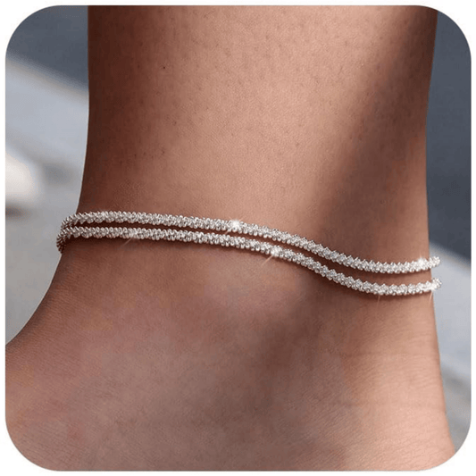 🔥Köp 1 få 1 gratis🥰Vackert skiktat vattentätt ankelarmband för