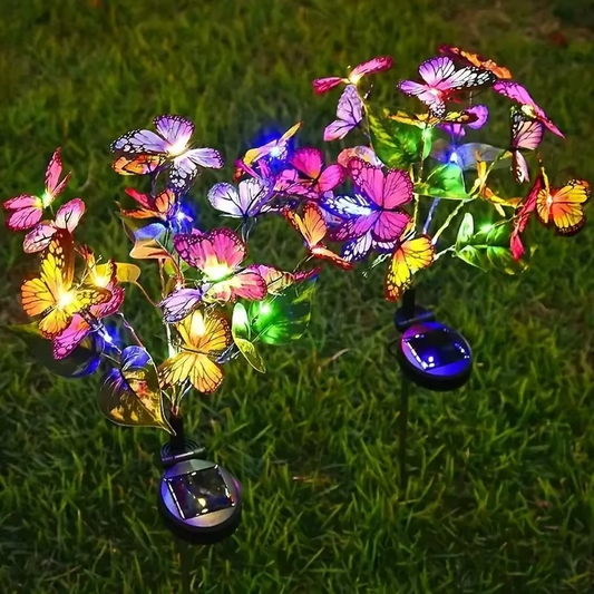 🦋Solcellsdrivna utomhuslampor med fjärilar💐