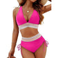 💃Helgförsäljning 49% RABATT💃Hög midja Tummy Control Colour Block Bikini Set