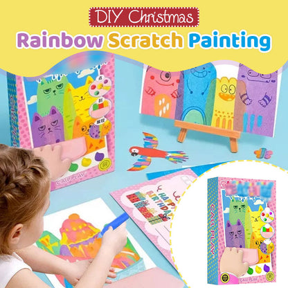 🎅JULFÖRSÄLJNING 49% RABATT🎄20 delar/uppsättning DIY Rainbow Scratch Art🎄