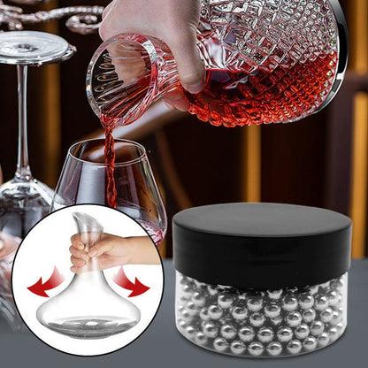 Återanvändbara rengöringskulor för vinkaraff