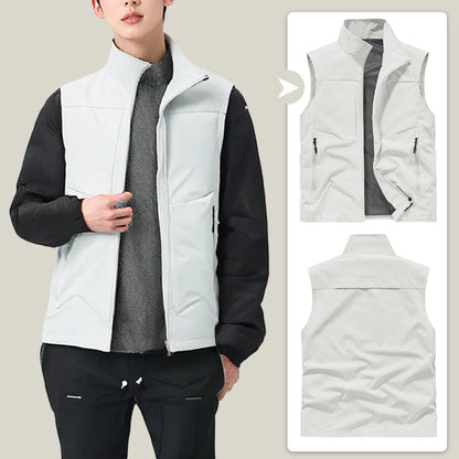 Mäns Bekväma Snabbtorkande Väst med Fickor