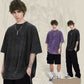 ⚡Storsäljare – 49 % rabatt🔥4-pack oversized-T-shirts för män: vintage-inspirerade, tjocka gym-T-shirts i bomull med acid wash-effekt och baggy-passform