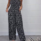Snygg jumpsuit med leopardtryck för kvinnor