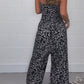 Snygg jumpsuit med leopardtryck för kvinnor