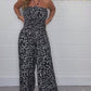 Snygg jumpsuit med leopardtryck för kvinnor