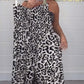Snygg jumpsuit med leopardtryck för kvinnor