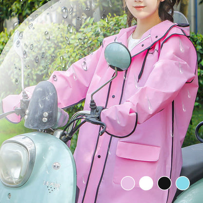 Återanvändbar regnrock med huva och mask för vuxna