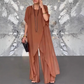 🌈Set med oregelbunden topp och lösa byxor för kvinnor✨