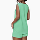👚 50% RABATT! ☀️ Ärmlös Topp & Shorts 2-delat Set – Trendigt, Bekvämt & Perfekt för Sommaren 🌊