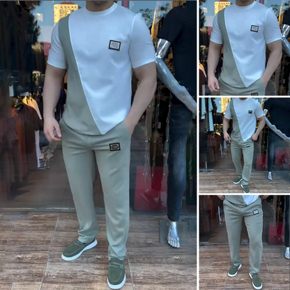 🔥Casual Crew Neck Top och byxor för män