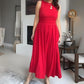 Elegant klänning med rund hals för kvinnor👗