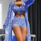 👙 50% RABATT NU! 🌊 Women's 3-Piece Geometric Print Swimwear Set – Mångsidig, Stödjande & Snabbtorkande ✨