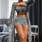 👙 50% RABATT NU! 🌊 Women's 3-Piece Geometric Print Swimwear Set – Mångsidig, Stödjande & Snabbtorkande ✨