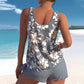 Mönstrat Tankini-set för kvinnor