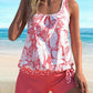Mönstrat Tankini-set för kvinnor
