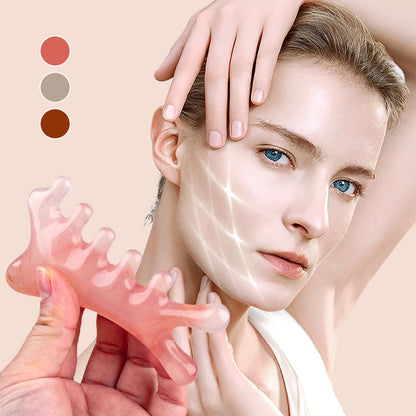 Multifunktionell Huvudmassagekam Gua Sha Verktyg