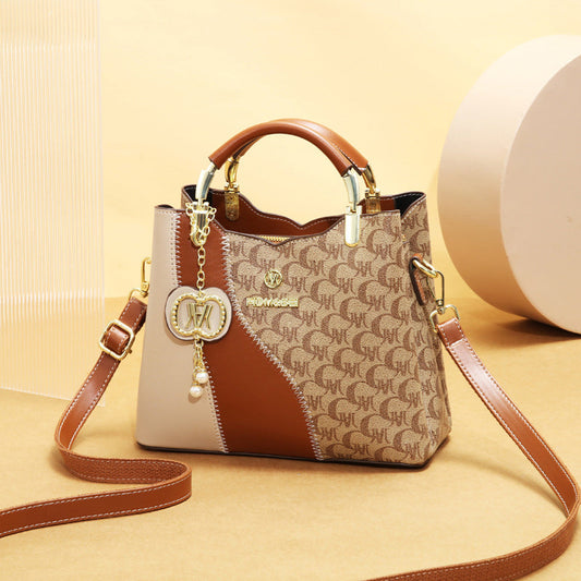 🎒 ✨👜 Mångsidig, elegant handväska i retrostil, lätt och lyxig, kan bäras som axelväska.
