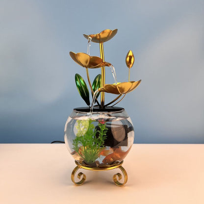 🔥2025 Het försäljning 🔥Kreativ lyxig dekoration i form av ett akvarium med lotusblomma