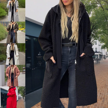 ❄️Vinterspecialerbjudanden❄️ Trendig damjacka med huva, dragkedja och fickor