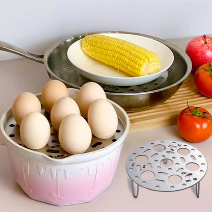 ✨ Köp 1 få 1 gratis ✨Silver ångfartygsställ i rostfritt stål med stativ för matlagning