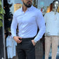 Herrskjorta i slim fit, enfärgad🔥Köp 2 och få fri frakt