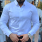 Herrskjorta i slim fit, enfärgad🔥Köp 2 och få fri frakt