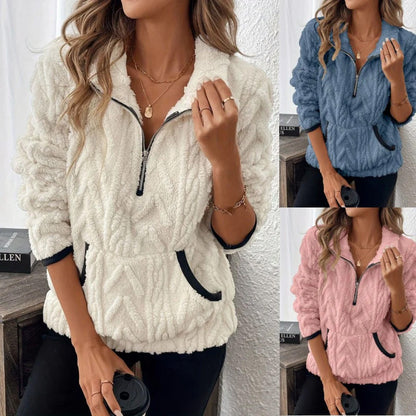 🍂Nya höstnyheter|Mysig Fleece Tröja för Dam – Varm Komfort och Elegant Stil för Kalla Höstdagar